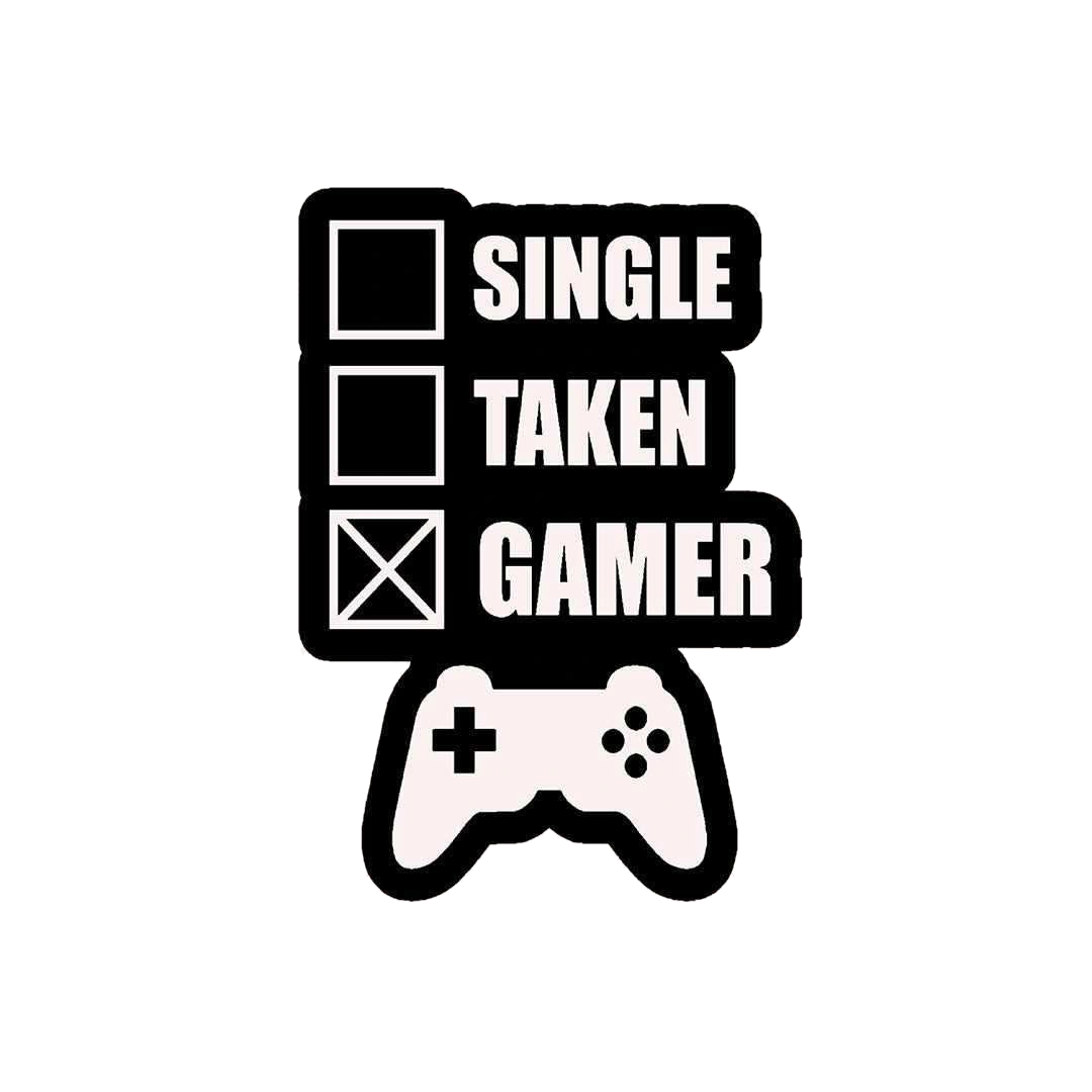 Single Taken Gamer Sticker